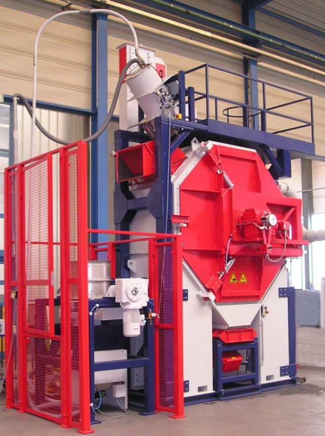 Large drum type shot blasting machine